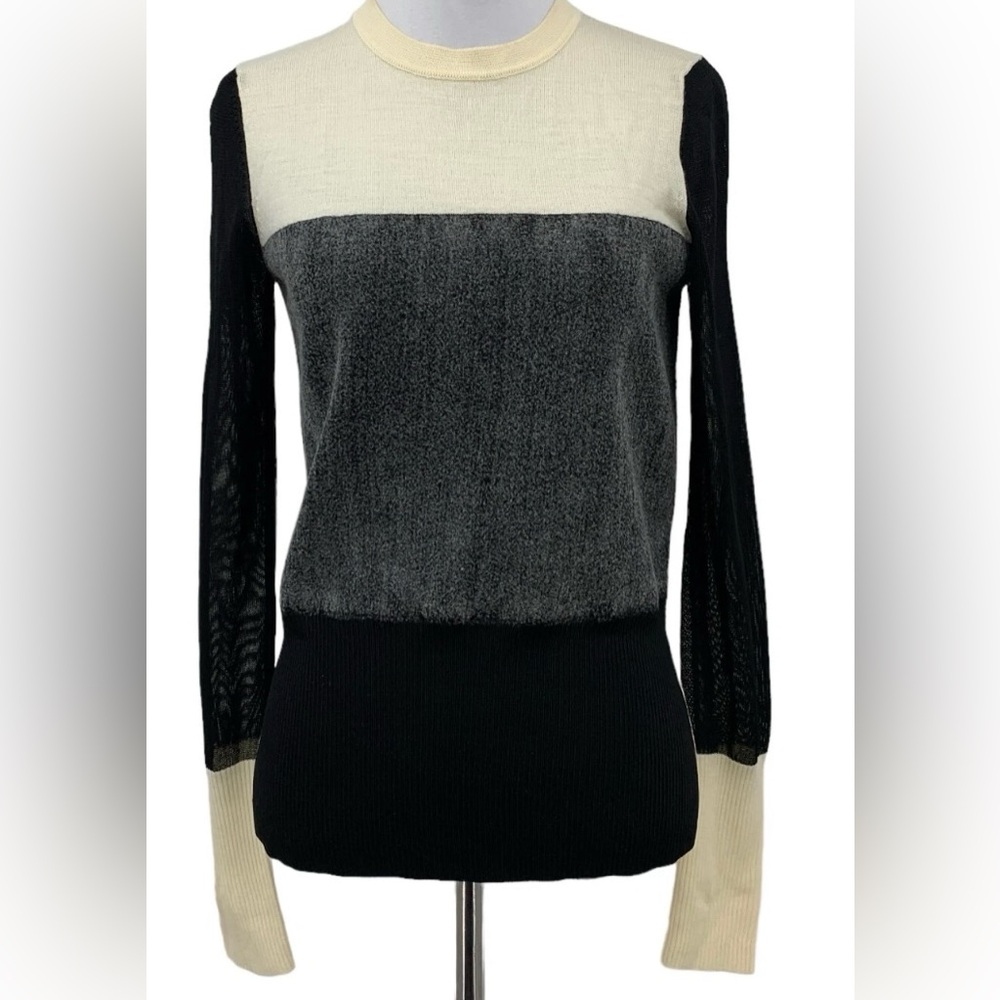 Rag & Bone Gray and Blue Crew Neck Sweaters